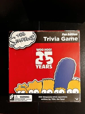 Simpsons Fan Edition 25th Anniversary Trivia Game : Sealed loose on top photo - Image 1 of 4