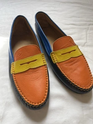 Mocasines Color Block Talla 7.5 Zapatos de Conducción Mujer UE Talla 38 Estilo Retro Preppie Foto 1 de 4