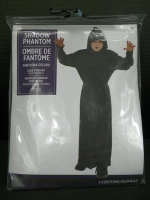 Disfraz Fantasma Sombra Bata Negra Talla: Niño Estándar Hasta Talla 10 Foto 1 de 2