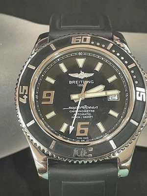 Reloj automático para hombre Breitling Super Ocean A17391 fecha esfera negra Foto 1 de 4