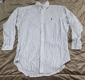 Ralph Lauren Yarmouth a righe con bottoni manica lunga 16 32/33 - Foto 1 di 7