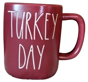 Rae Dunn TURKEY DAY Ceramic Coffee Tea Mug Cup Thanksgiving Fall - Picture 1 of 7