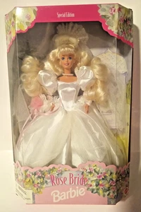 1996 Rose Bride Barbie Doll Special Edition 15987 NIB NRFB - Picture 1 of 8