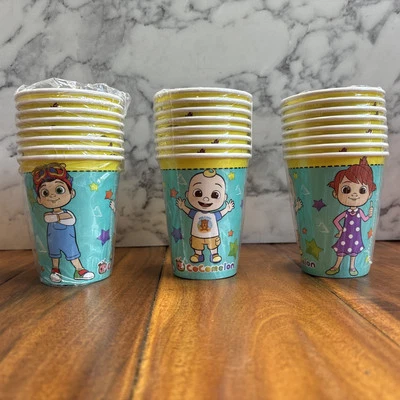 Cocomelon Bebé Lindo Niños Fiesta de Cumpleaños Juego de 3 Tazas Frías Calientes 9 OZ Nuevo Foto 1 de 4