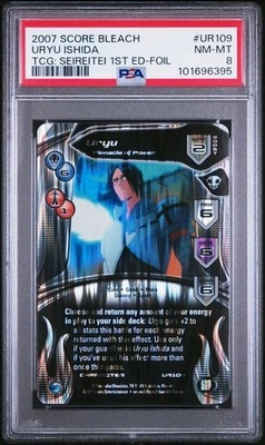 2007 SCORE BLEACH TCG: #UR109 URYU ISHIDA TCG: SEIREITEI 1ST ED-FOIL PSA 8 - Image 1 of 2