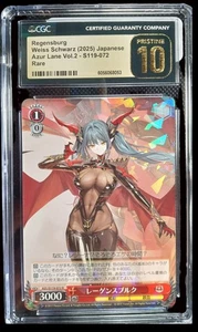 2025 Azur Lane Vol. 2 Regensburg CGC Pristine Black 10 giapponesi #S119-072 rari - Foto 1 di 2
