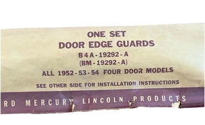 NOS OEM Shoebox Ford 1952 1953 1954 Fairlane 4 Door Edge Guards Accessory Kit - Bild 1 von 10