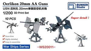 Bunker WS20011 1/200 Oerlikon 20mm AA Guns B 3D Print Set 10PCS - Bild 1 von 1