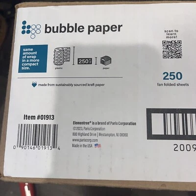 250-FT Bubble Paper, Durable Kraft Packing Wrap for Moving and Shipping Supplies - Image 1 of 4
