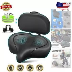 Extra Wide Bicycle Seat with Backrest - Comfort for Peloton & Electric Bikes - Picture 1 of 10