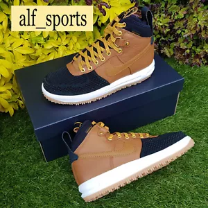 ❤ Stivali Nike ® Lunar Force 1 Duckboot nuovi con etichette e autentici in Ale marrone e nero taglia UK 7 - Foto 1 di 22