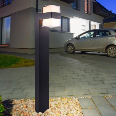 Stehleuchte Außenlampe Wegeleuchte Gartenlampe wetterfest anthrazit LED H 75 cm - Bild 1 von 4