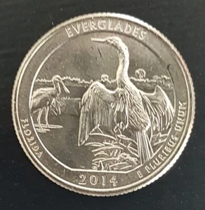 Quarter dollar USA FLORIDA EVERGLADE 2014 unc parc Floride - Bild 1 von 2