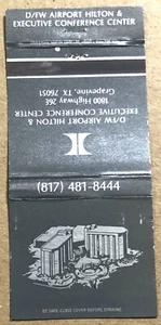 Vintage 30 Strike Matchbook Cover - D/FW Airport Hilton Grapevine, TX    B - Picture 1 of 2