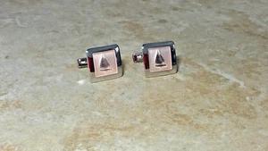 DOLAN BULLOCK newport new vintage STERLING SILVER sailboat Cufflinks USA - Picture 1 of 5