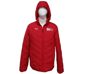 PUMA F1 Puffer Hooded Jacket Mens S Las Vegas Grand Prix 2023 Guest Services Red - Picture 1 of 14