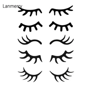 Sleepy Eyes Eyelash Headbands -55mm Black Felt Unicorn For Girls Party DIY 20PCS - Picture 1 of 21