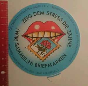 Aufkleber/Sticker: zeig dem Stress die Zähne sammel Briefmarken (100916160) - Bild 1 von 1