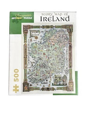 Story Map of Ireland 500 Piece Jigsaw Puzzle  Pomegranate ArtPiece New Sealed - Image 1 of 4
