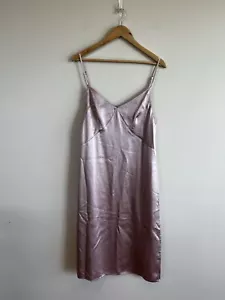 David Lawrence Pink 100% Silk Sleep Dress Nightie- Size 6 (NWT) - Picture 1 of 11