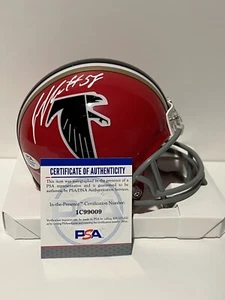 JESSIE TUGGLE Signed Autographed Auto Atlanta Falcons Throwback Mini Helmet PSA - Picture 1 of 3