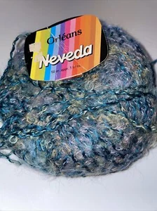 RARE! Neveda Yarn ORLEANS - 6352 Teal Multi, Dye Lot 8151 - 50g 1.75oz 80m 88yd - Picture 1 of 5