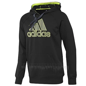 ADIDAS Mens 2016 Black/Dark Onix/Electricity TECH FLEECE PULLOVER HOODIE - Picture 1 of 2