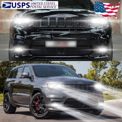For Jeep Grand Cherokee 2014-2018 6X LED Headlight High Low + Fog Light Bulbs GB - Image 1 of 4