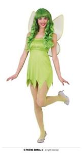 Costume fata fatina Trilly vestito verde con ali favola fantasy carnevale