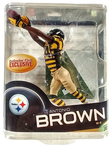 McFarlane Toys Antonio Brown Pittsburgh Steelers Sports Picks Stripe Variant New Cover