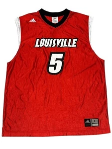 University Of Louisville Cardinals Adidas #5 Red Jersey SizeL 100%Nylon Go Cards - Picture 1 of 11