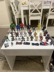 Imaginext & Playskool Joblot Bundle USED Figures 2.7"-3" Superheroes Villains - Picture 1 of 4