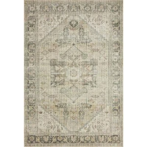 Alfombra de corredor LOLOI II 2' 6"" x 7' 6"" Boho vintage con estampado Skye arena natural - Imagen 1 de 4