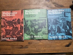 Vintage Mathematics Books X 3 Harold Fletcher Arnold Howell 1 4 5 - Picture 1 of 8