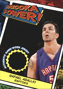 2005-06 Bazooka Power Relics Raptors Basketball Card #RA Rafael Araujo Jsy 