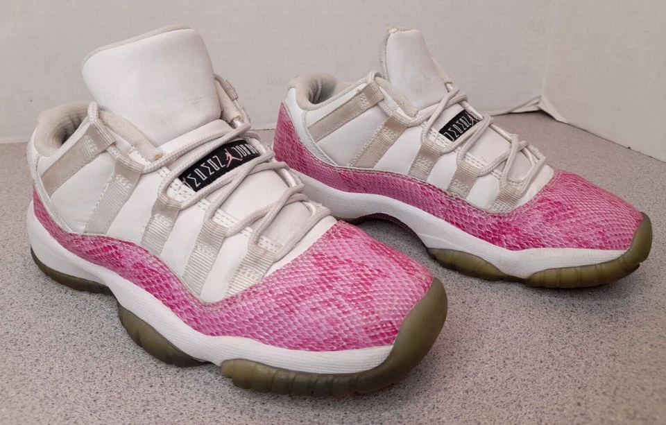 Zapatillas deportivas Air Jordan 11 bajas rosa piel de serpiente para jóvenes niñas 4 años Nike 580521-108 Foto 1 de 4