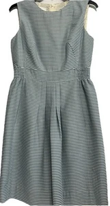 AKRIS Punto Dress Womens Size 4 Blue Striped Fit and Flare Preppy Knee length - Picture 1 of 15