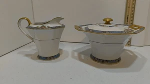 THEODORE HAVILAND LIMOGES FRANCE LANGEAIS SUGAR BOWL & CREAMER APPROX. 4" tall - Picture 1 of 14