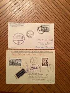 poland stamps 2 covers first flights to Romania and Nederland. - Picture 1 of 1