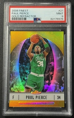 PAUL PIERCE PSA 9 2006-07 TOPPS FINEST #21 GOLD REFRACTOR 44/50 CELTICS MINT SP - Image 1 of 2
