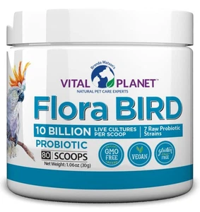 - Flora Bird Probiotic Powder Supplement with 10 Billion Cultures and 7 Diver... - Picture 1 of 6
