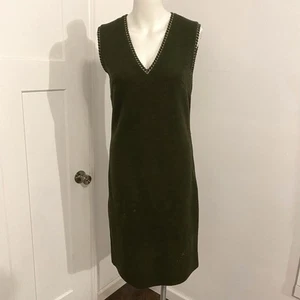 Butte Knit 100% Wool Size 14 V Neck Business Casual Irish V Neck Shift Dress - Picture 1 of 10