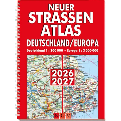 Neuer Straßenatlas Deutschland/Europa 2026/2027: Deutschland 1:300.000 | Eu ... - Bild 1 von 4