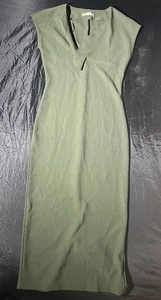 zara grünes Damen Kleid ANGEPASST V-AUSSCHNITT MIDIKLEID Kurzarm Partykleid - Bild 1 von 15