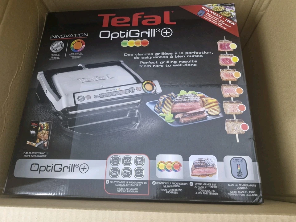 Tefal Optigrill + PLUS * griglia a contatto * acciaio inox * GC712D12 - Immagine 1 di 1