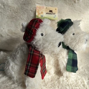 Jellycat Wintertime Munro Scottie Hund Selfridges exklusiv grün & rot neu mit Etikett - Bild 1 von 10