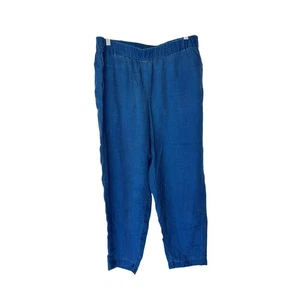 J. Jill Indigo Pure Jill Blue Chambray Denim Pull on Stretch Pants Medium Petite - Picture 1 of 15
