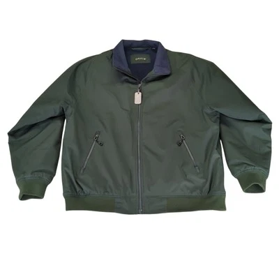 Chaqueta de Vuelo Orvis Harrington Bomber Verde Oscuro Forrada de Vellón Para Hombre Talla Grande Foto 1 de 4