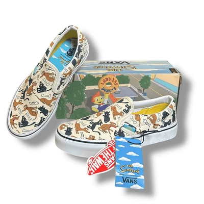 Vans x The Simpsons семьи домашних животных классический SlipOn молодежи детский размер 4 новый в коробке - Изображение 1 из 4