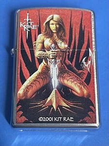 ZIPPO 2007 KIT RAE ALUEN WARRIOR PRINCESS FANTASY LIGHTER UNFIRED IN BOX R999 - Picture 1 of 4